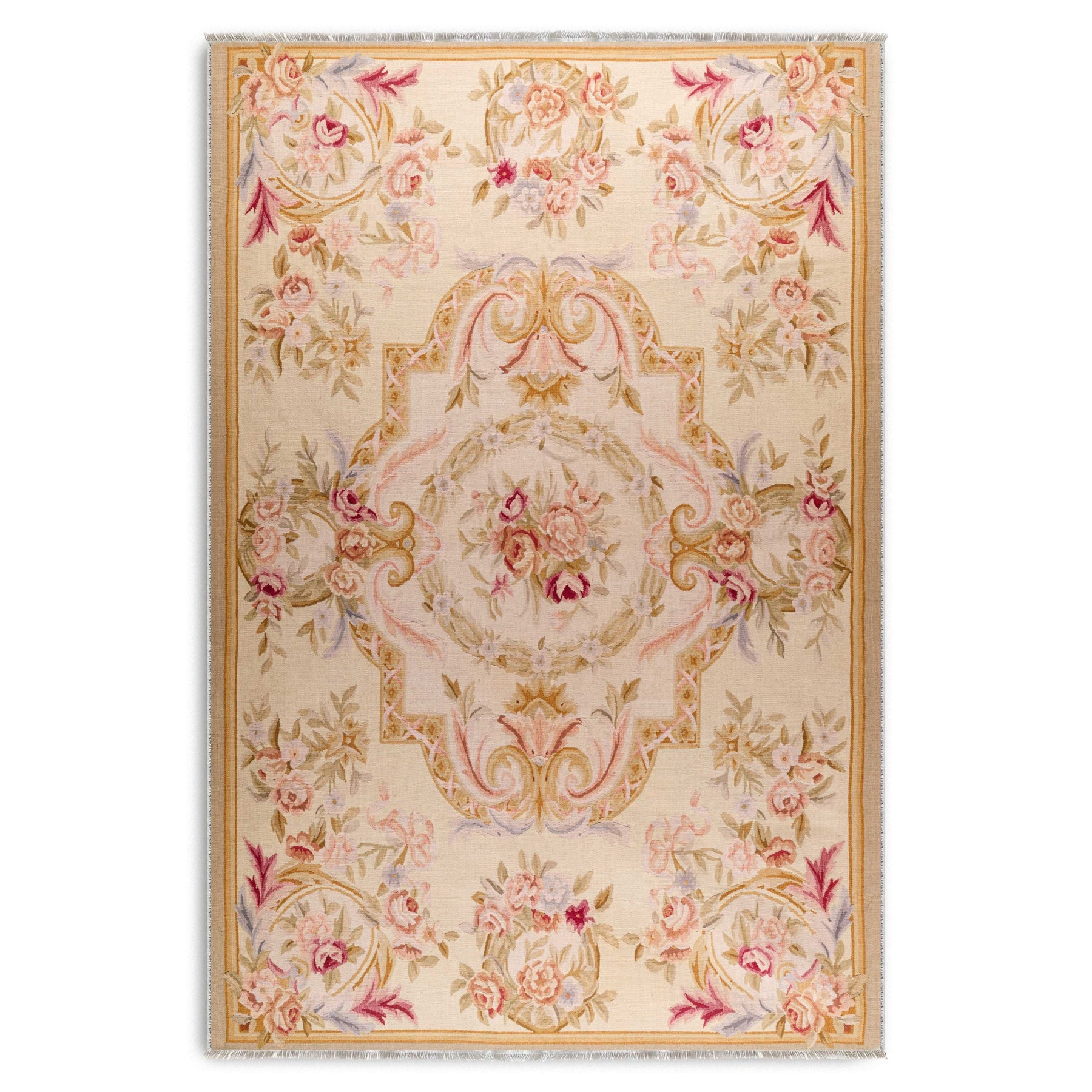RW7142 washable chenille area rug viewed from above