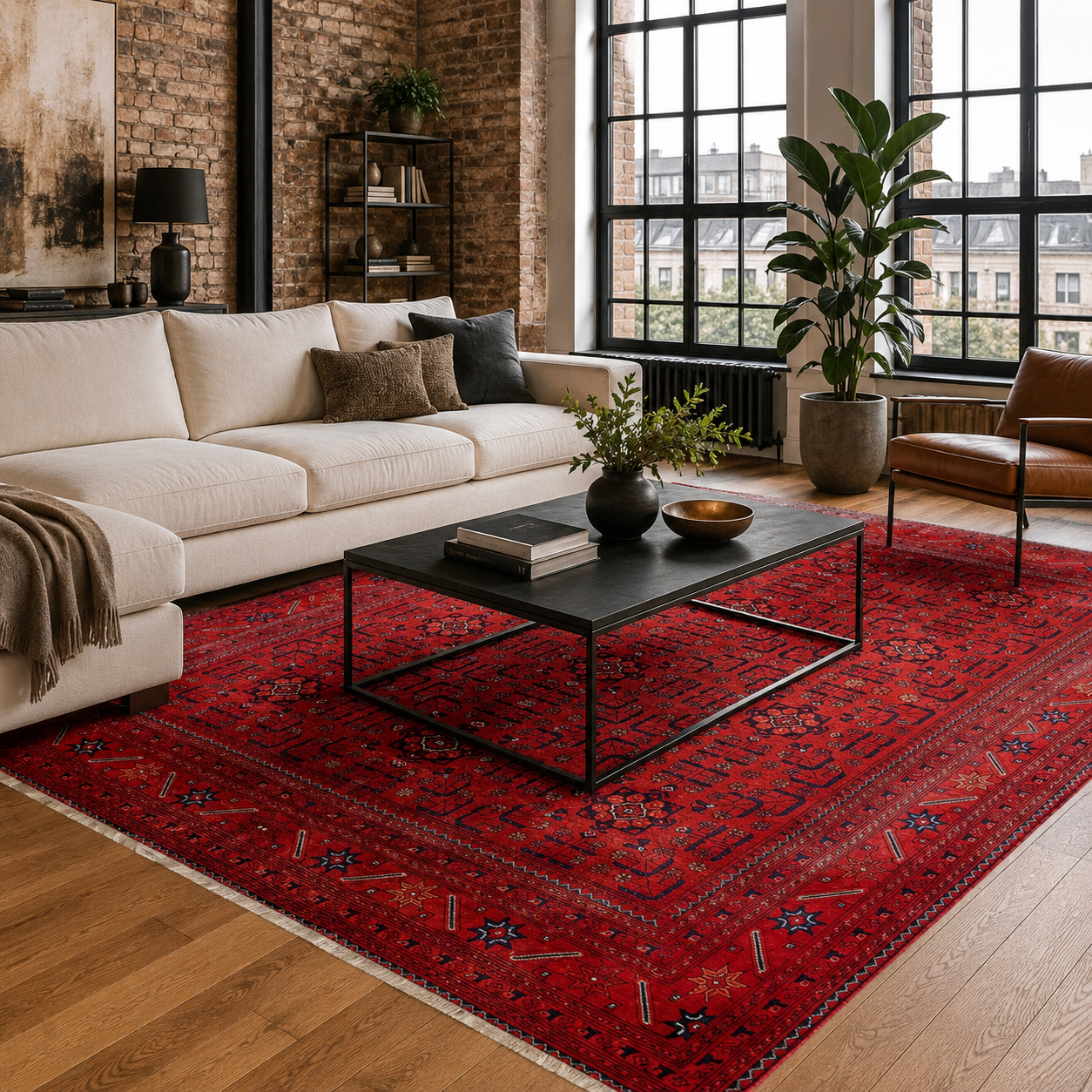 RW7143 washable chenille area rug
