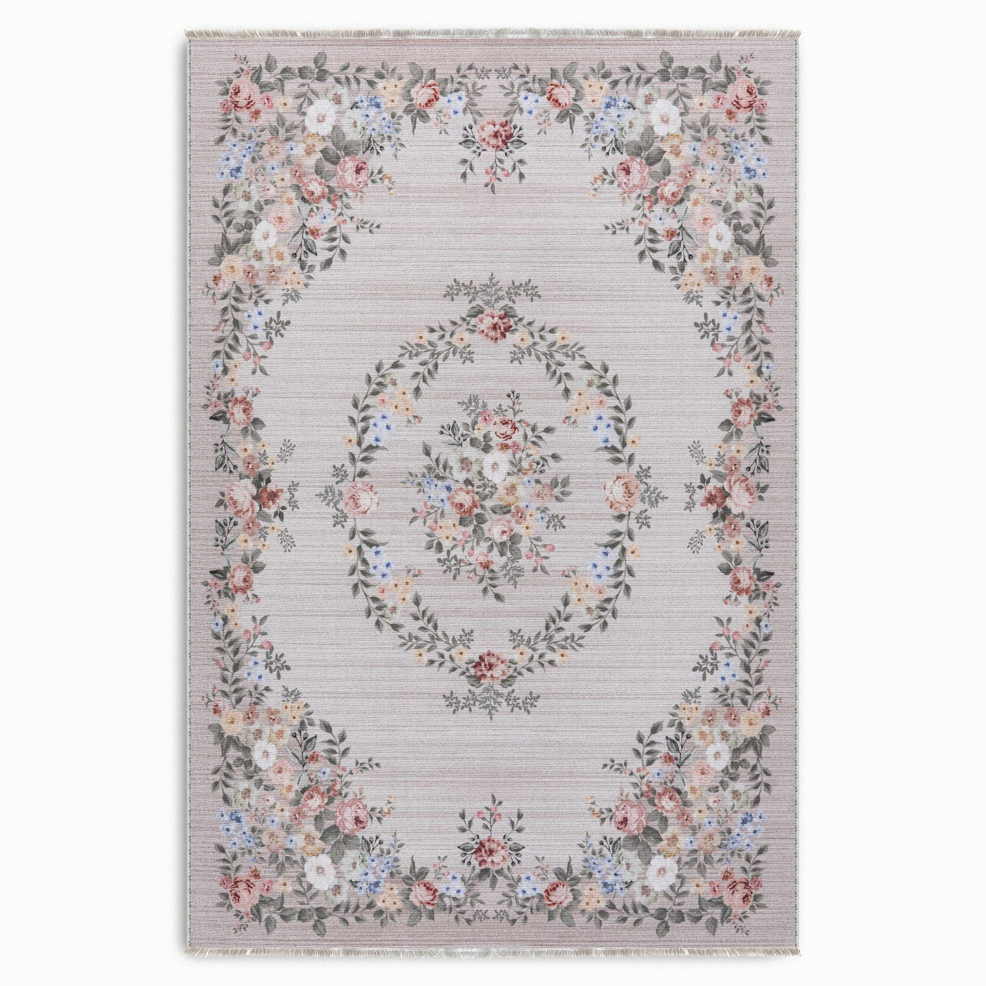 RW7145 washable chenille area rug viewed from above