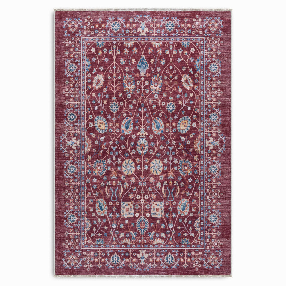 RW7146 washable chenille area rug viewed from above