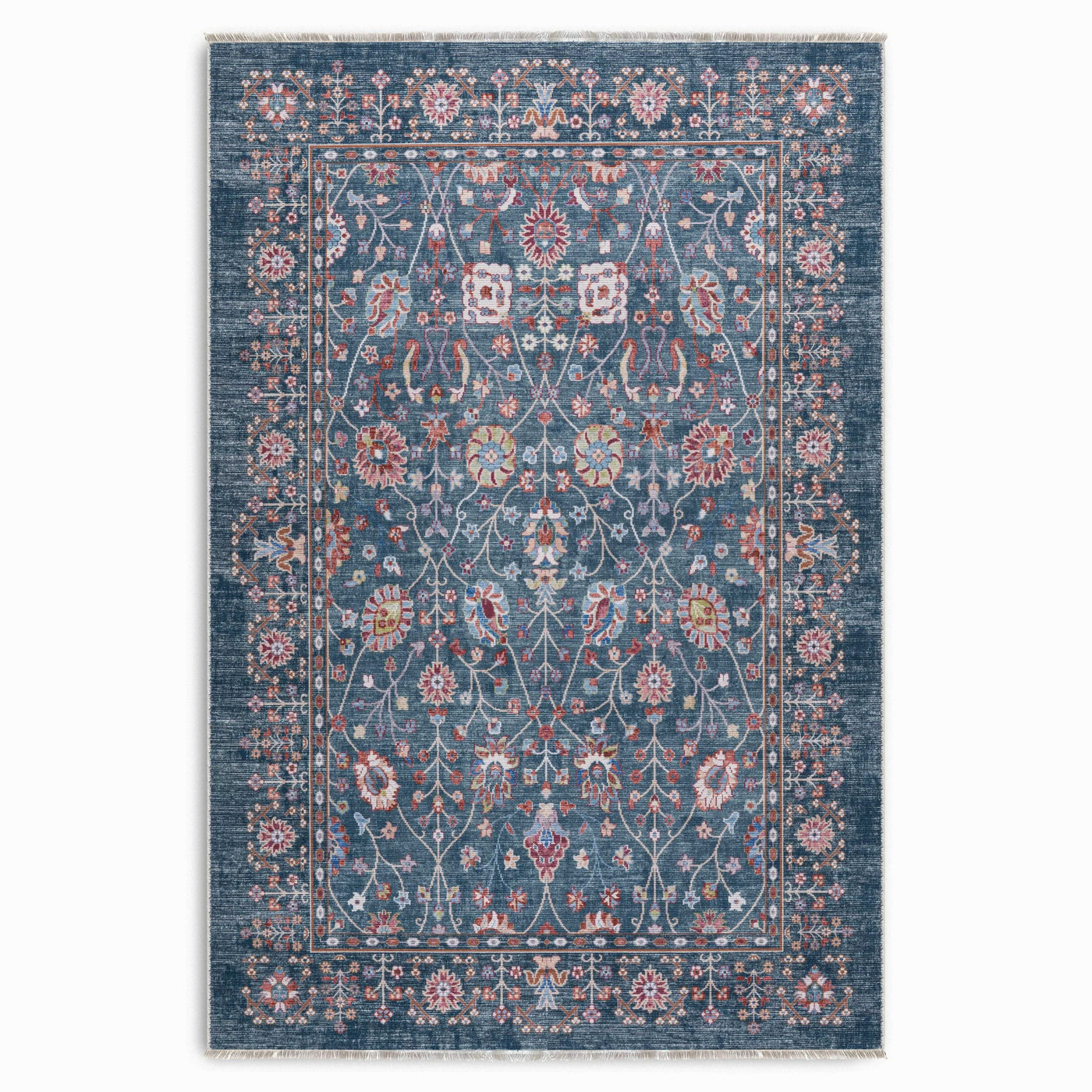 RW7150 washable chenille area rug viewed from above