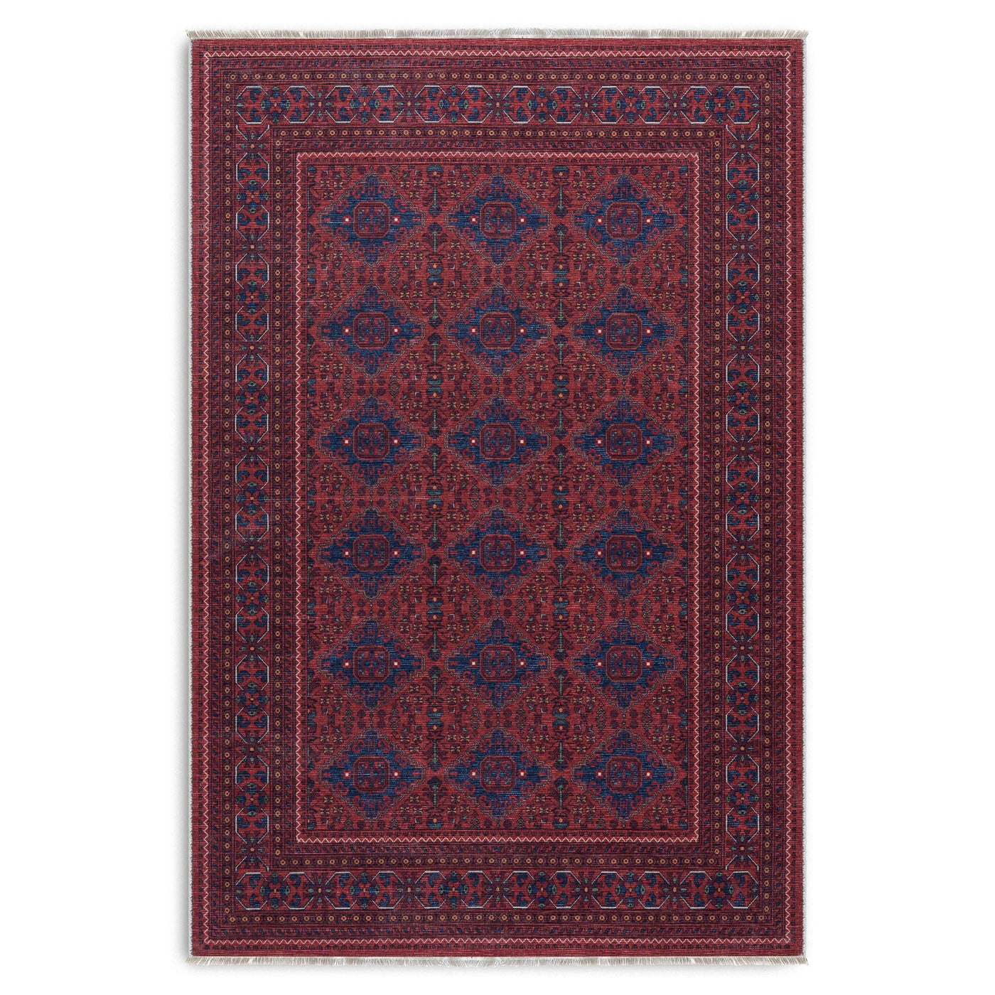 RW7152 washable chenille area rug viewed from above