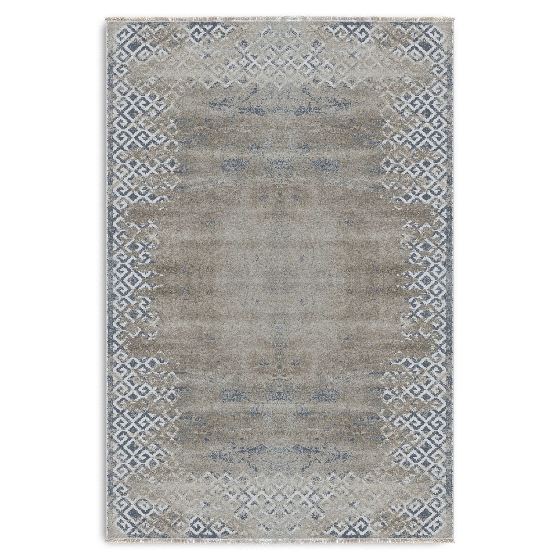 RW7160 washable chenille area rug viewed from above
