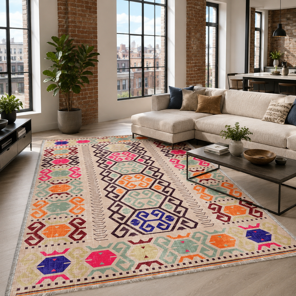 RW7162 washable chenille area rug