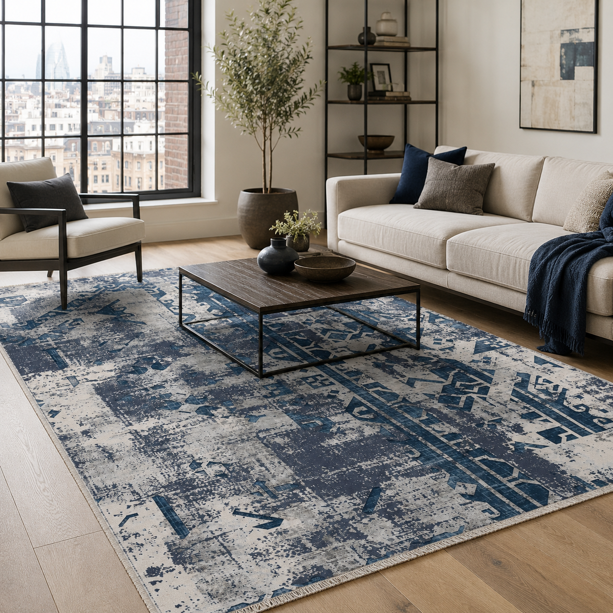 RW7164 washable chenille area rug
