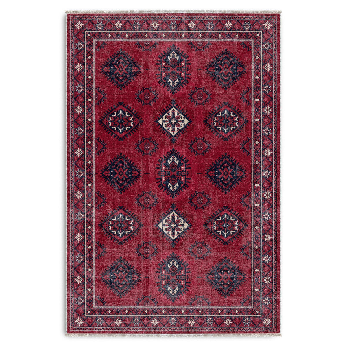 RW7169 washable chenille area rug viewed from above