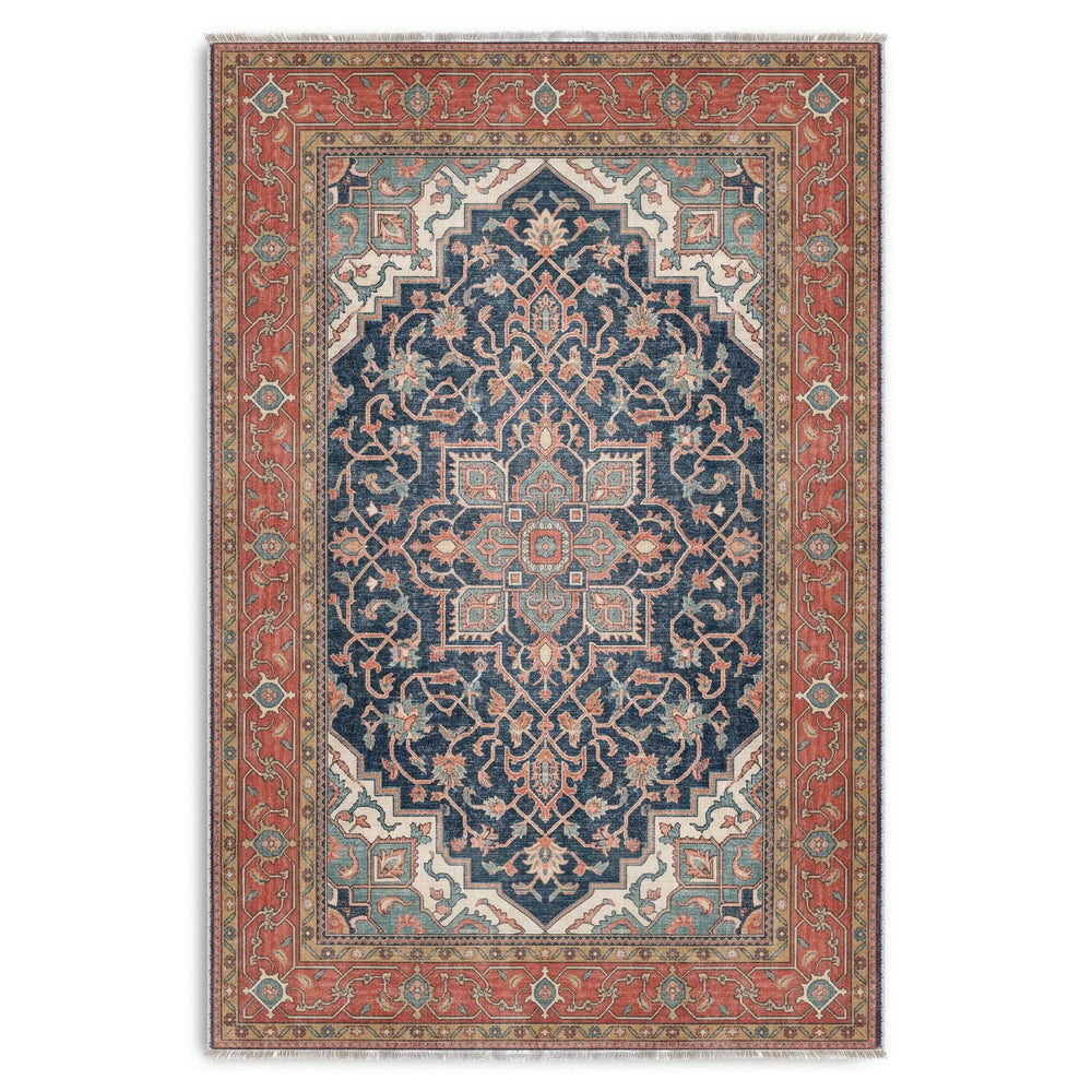 RW7170 washable chenille area rug viewed from above