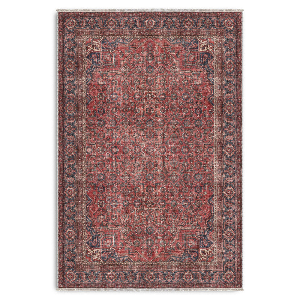RW7171 washable chenille area rug viewed from above