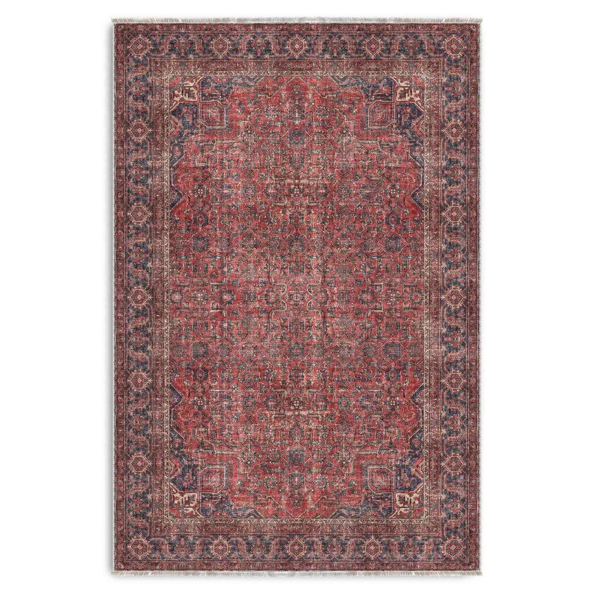 RW7171 washable chenille area rug viewed from above