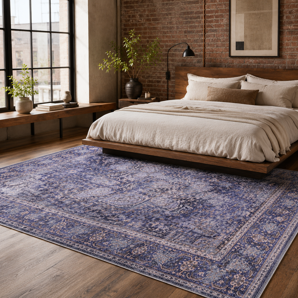 RWDV1010 washable chenille rug texture and pattern detail
