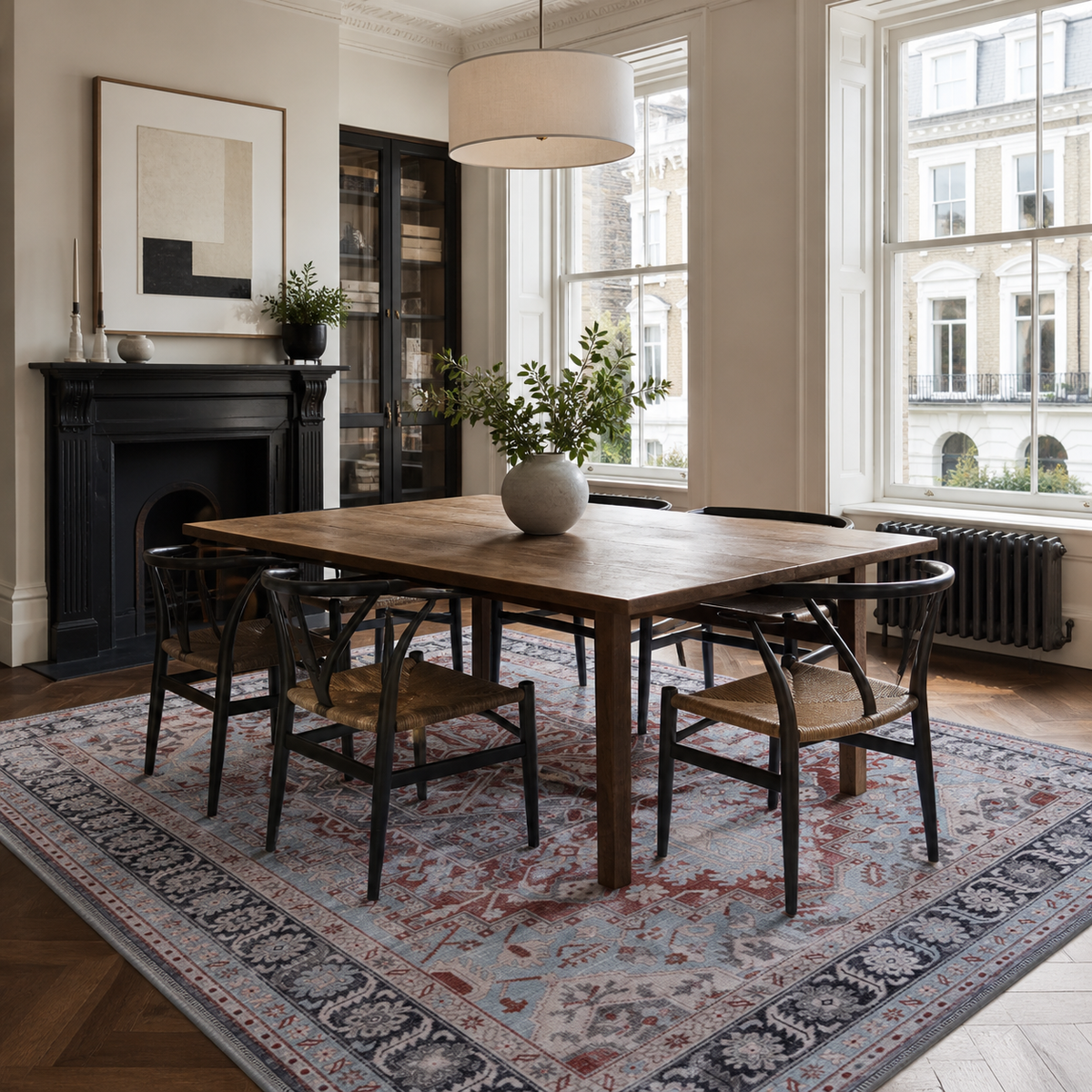 RWK1 washable chenille rug texture and pattern detail