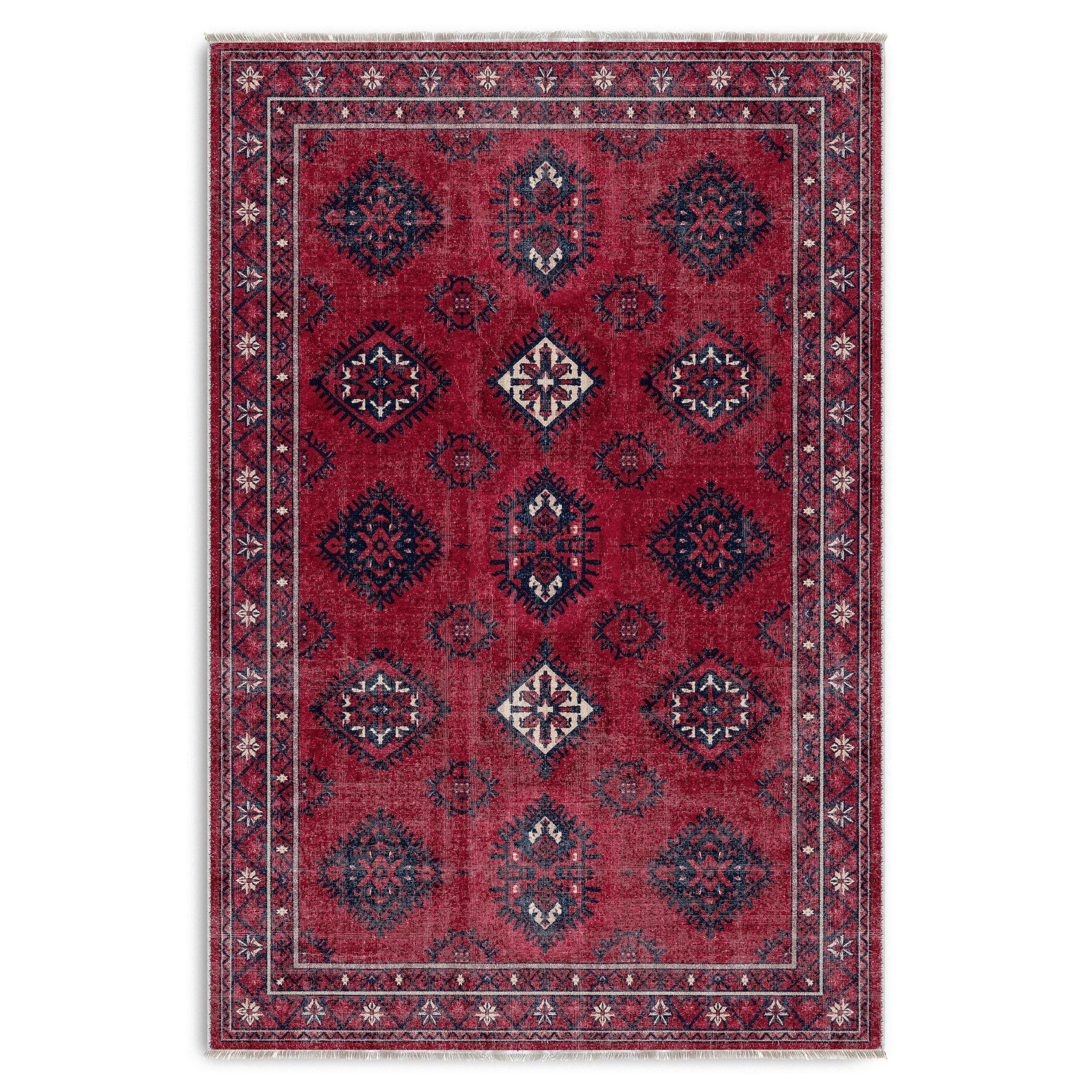 RWK304003 washable chenille area rug viewed from above