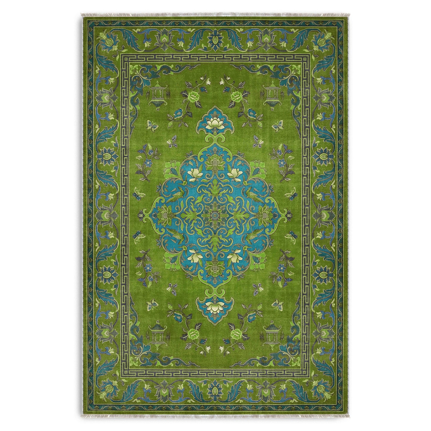 RWK3044203 washable chenille area rug viewed from above