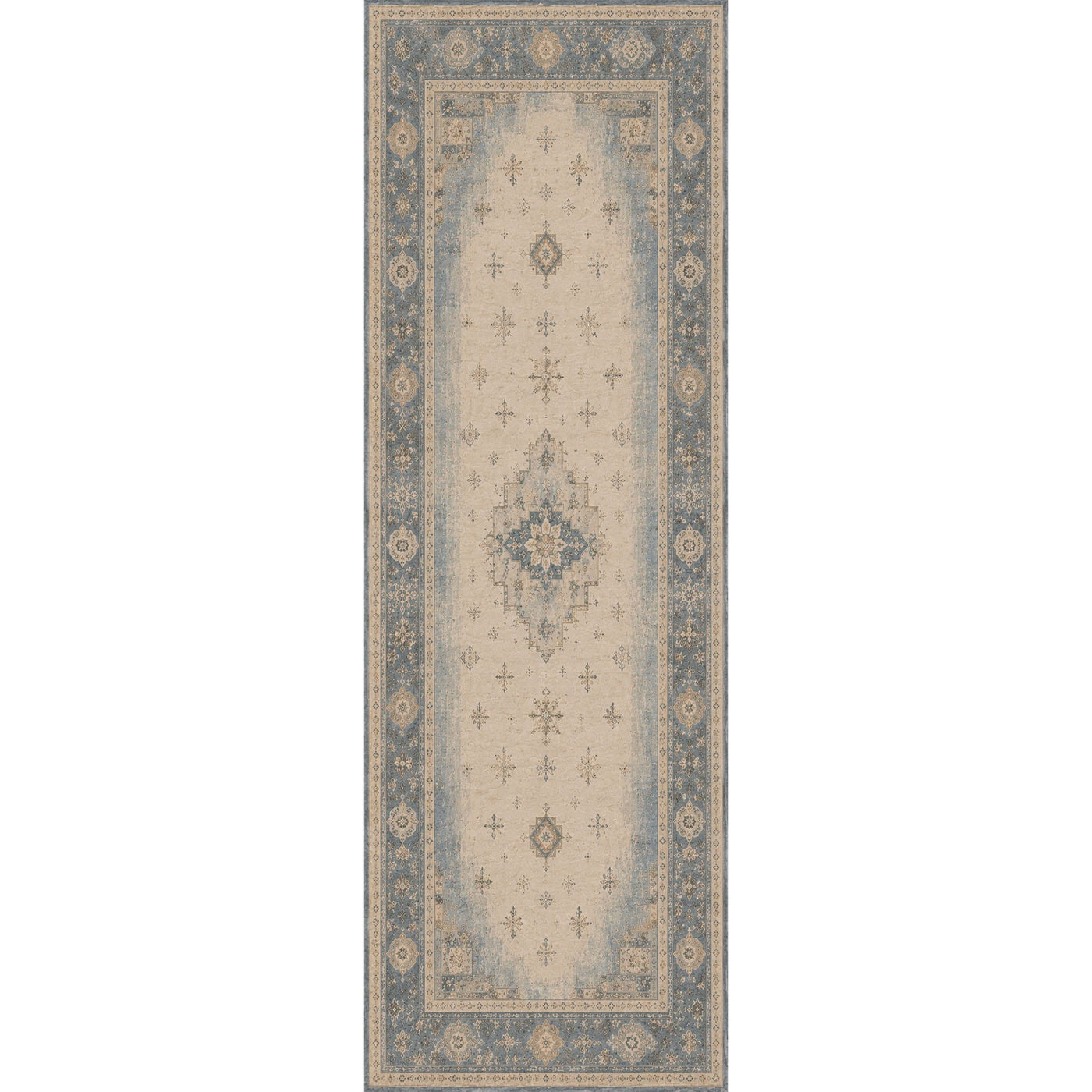 RWPR0003 washable chenille area rug viewed from above