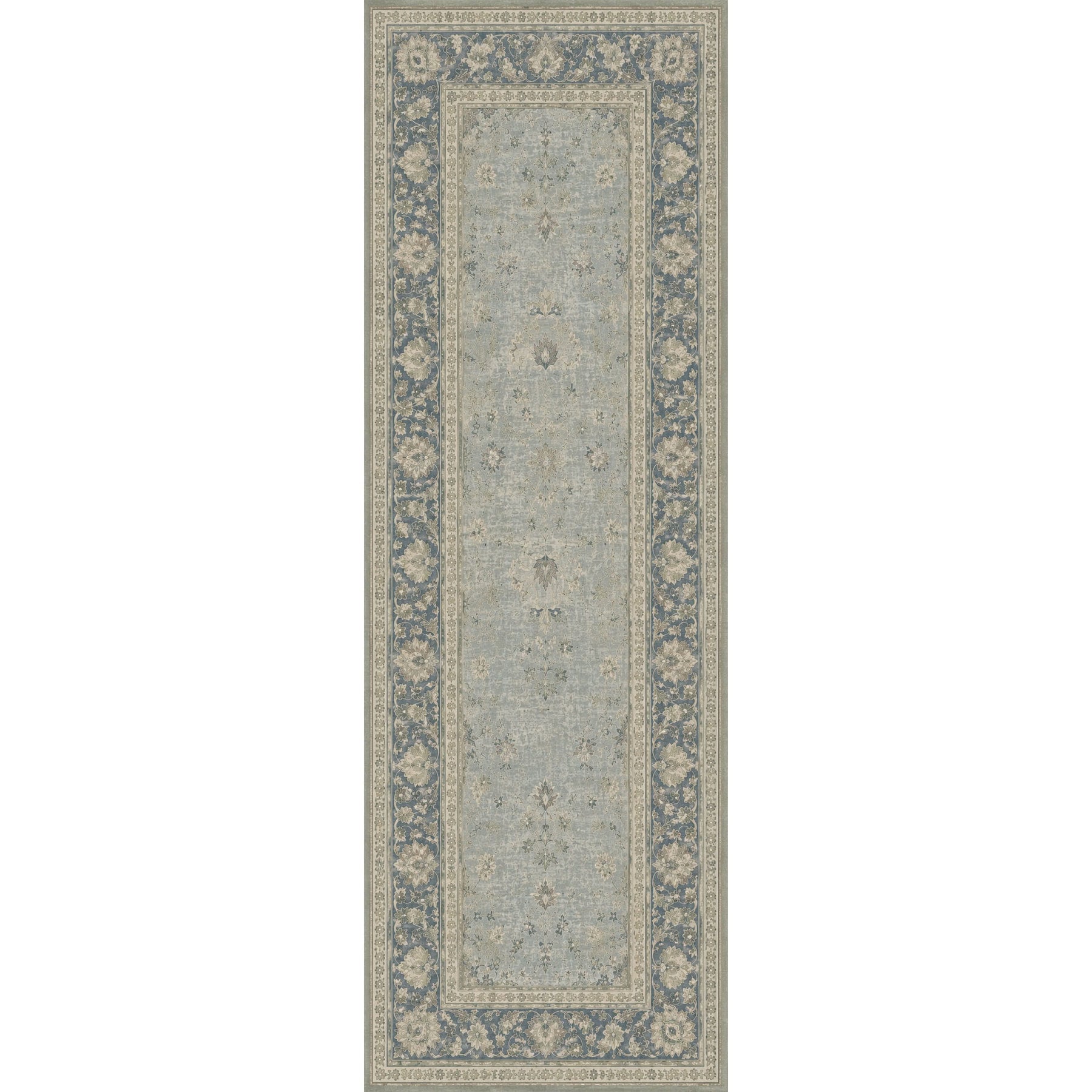RWPR0004 washable chenille area rug viewed from above