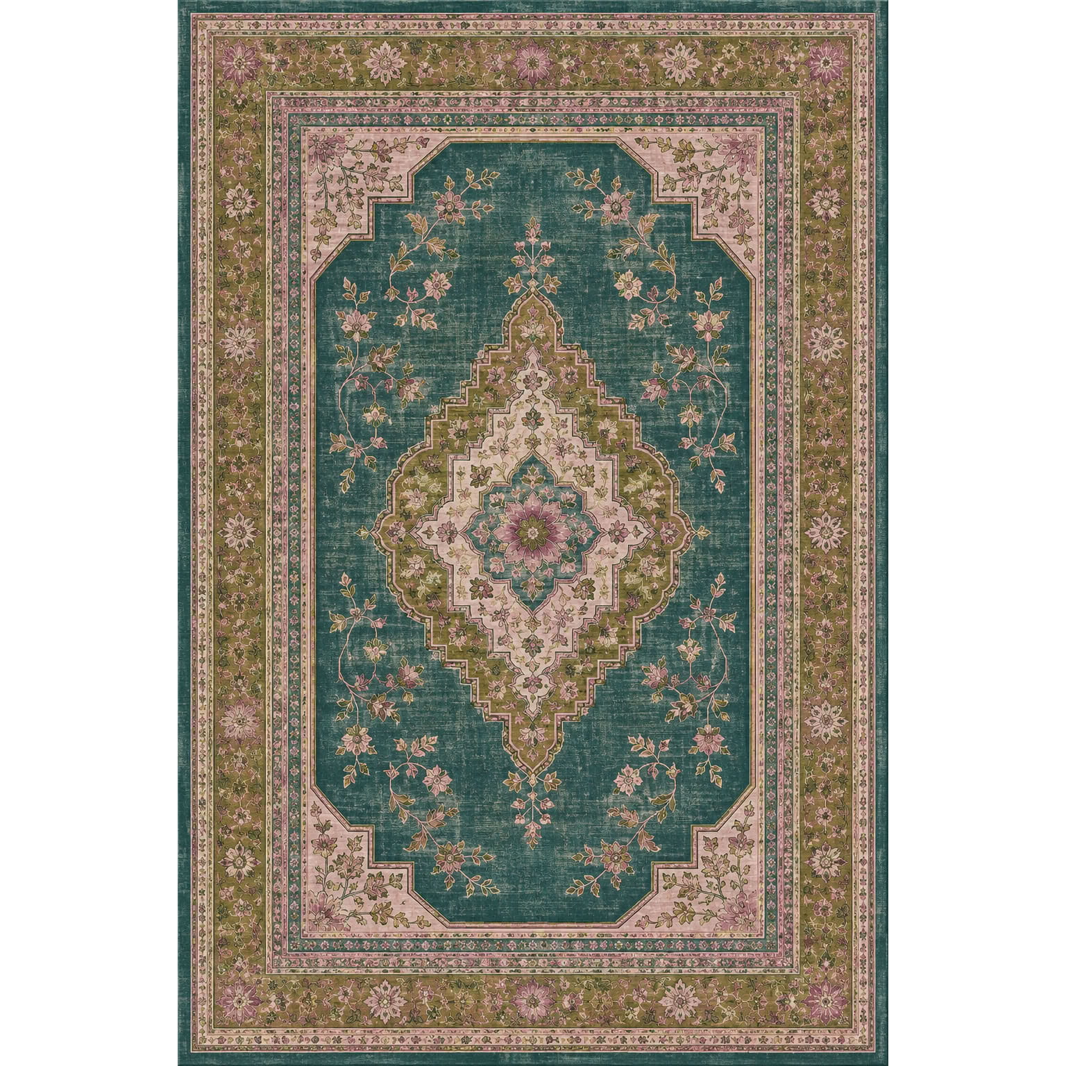 RWPR0009 washable chenille rug texture and pattern detail