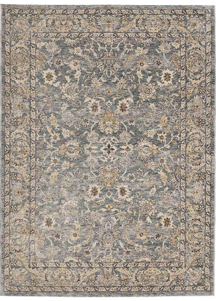 Raja Traditional Rug – Grey Vintage Elegance shown in an illustrative room