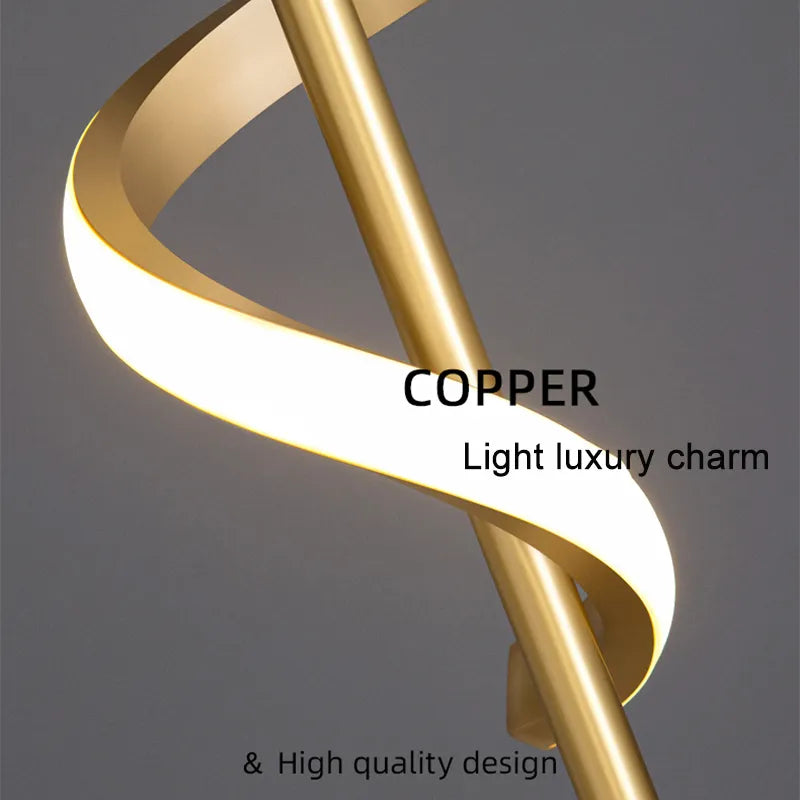 Black and gold Twisted LED wall light by Light My House, modern design for living room decor, showcasing the stylish fixture.