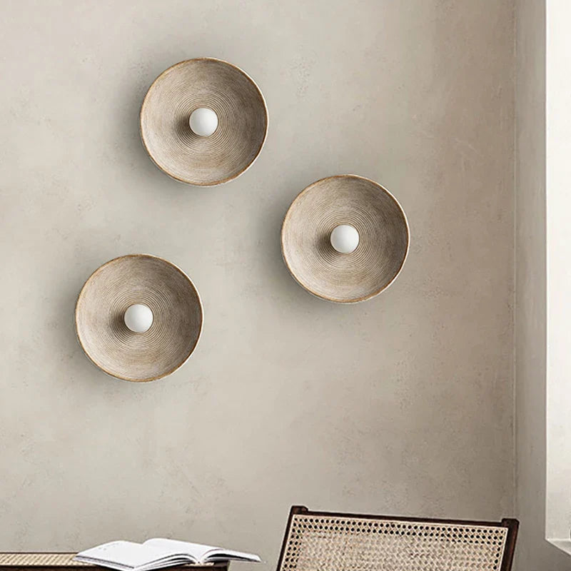 Scandi style desert wall lamp by Light My House with warm white LED light, ideal for bedroom decor and ambient lighting.