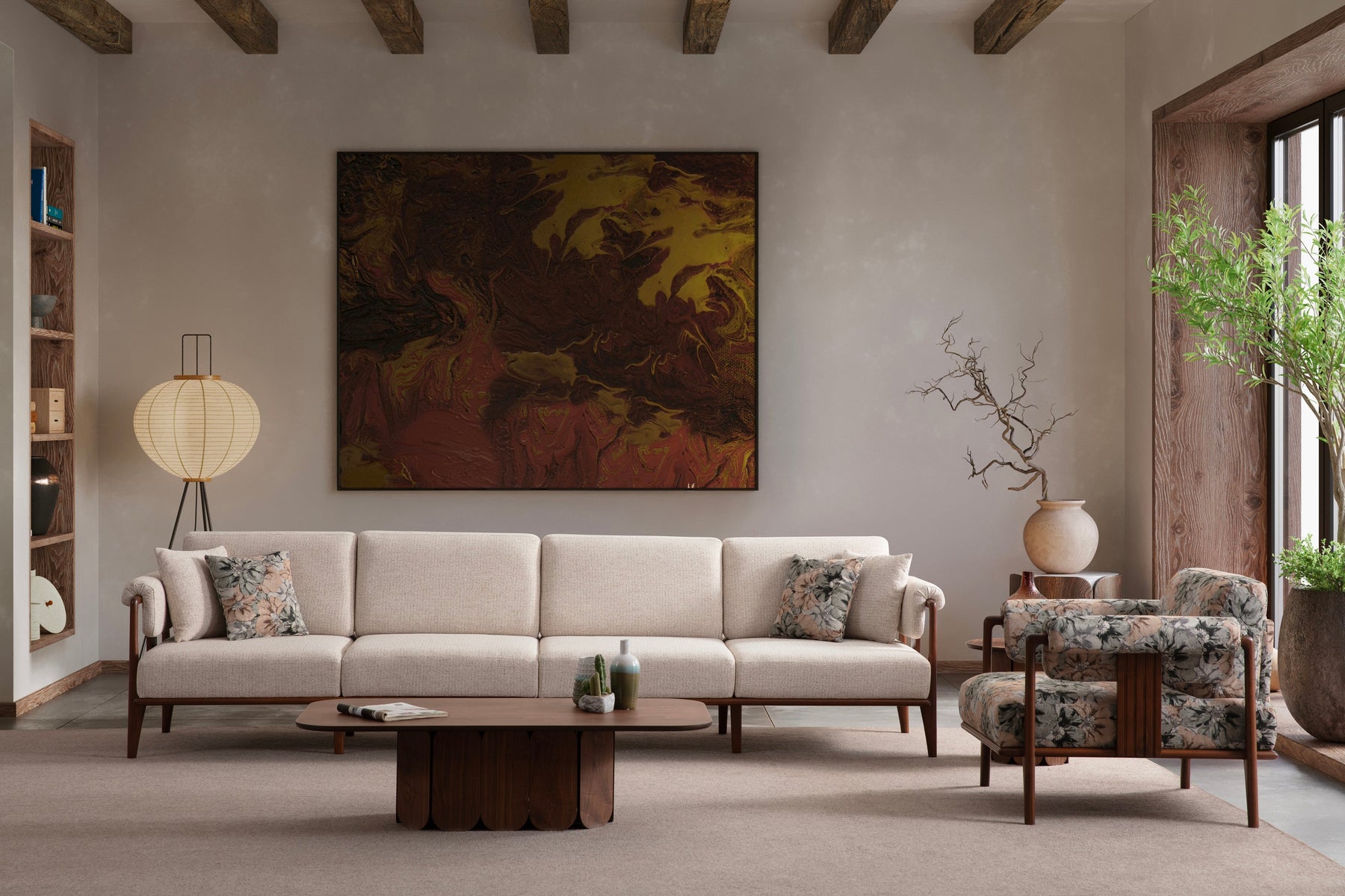 Klismos Sofa Set (SG) by Netline Interiors
