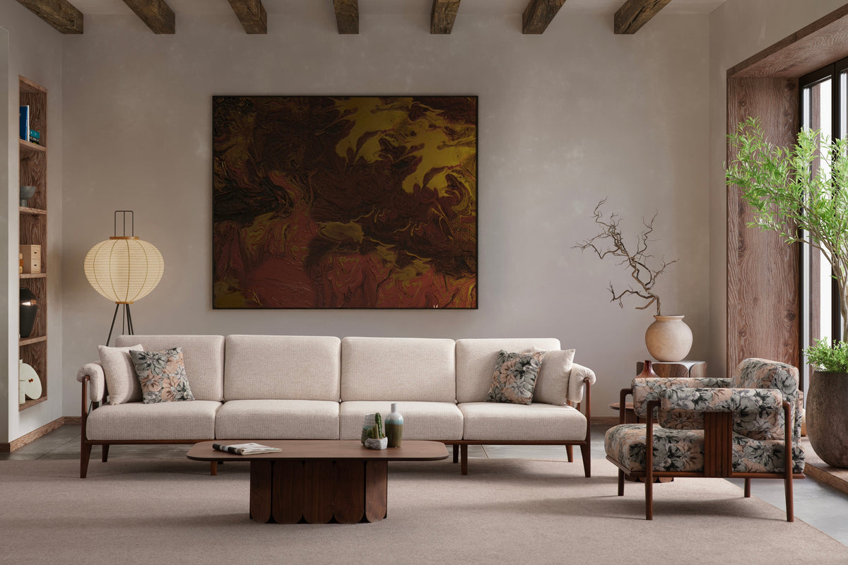Klismos 4-Seater Sofa (SG) by Netline Interiors