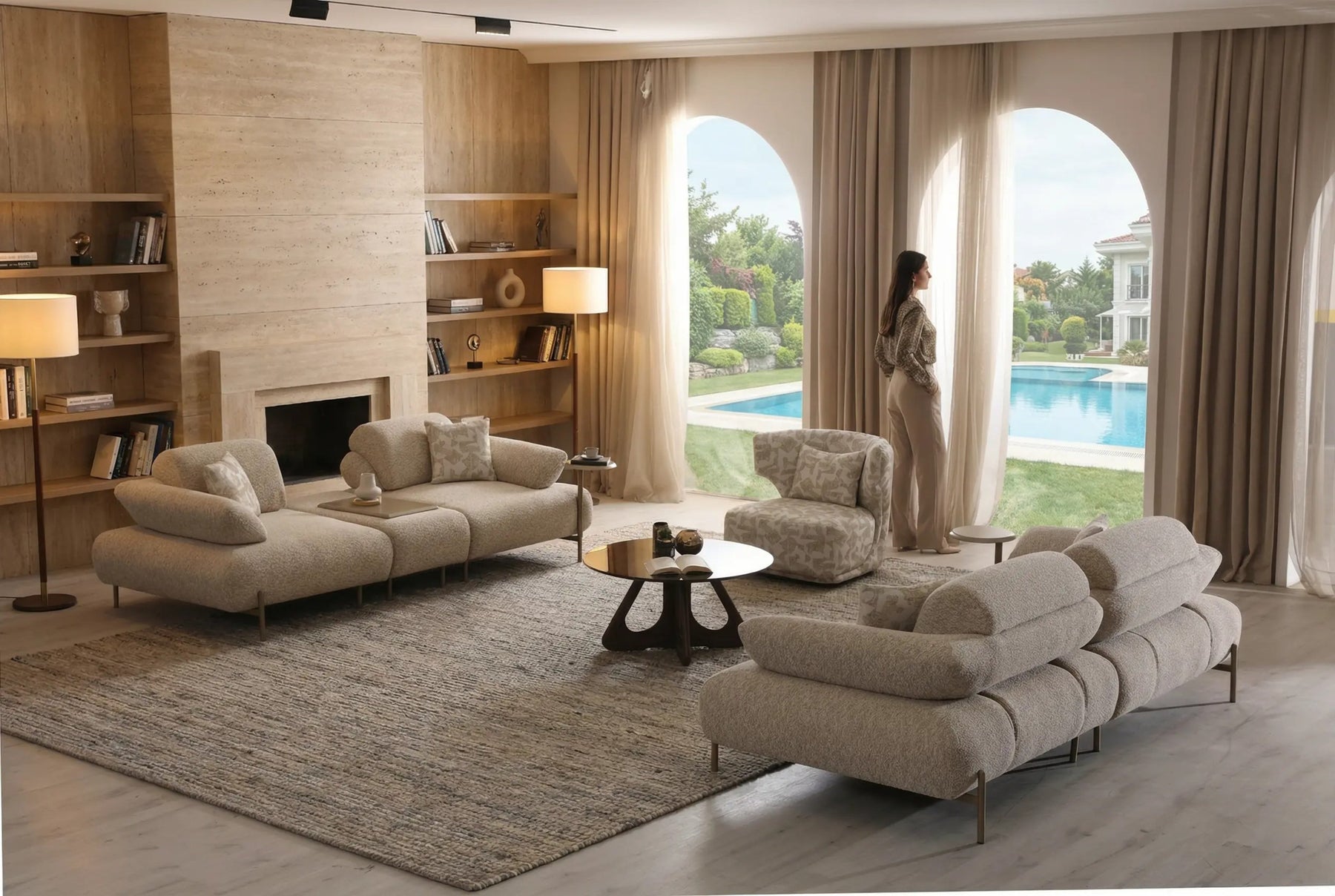 Lois Sofa Set (SG) by Netline Interiors