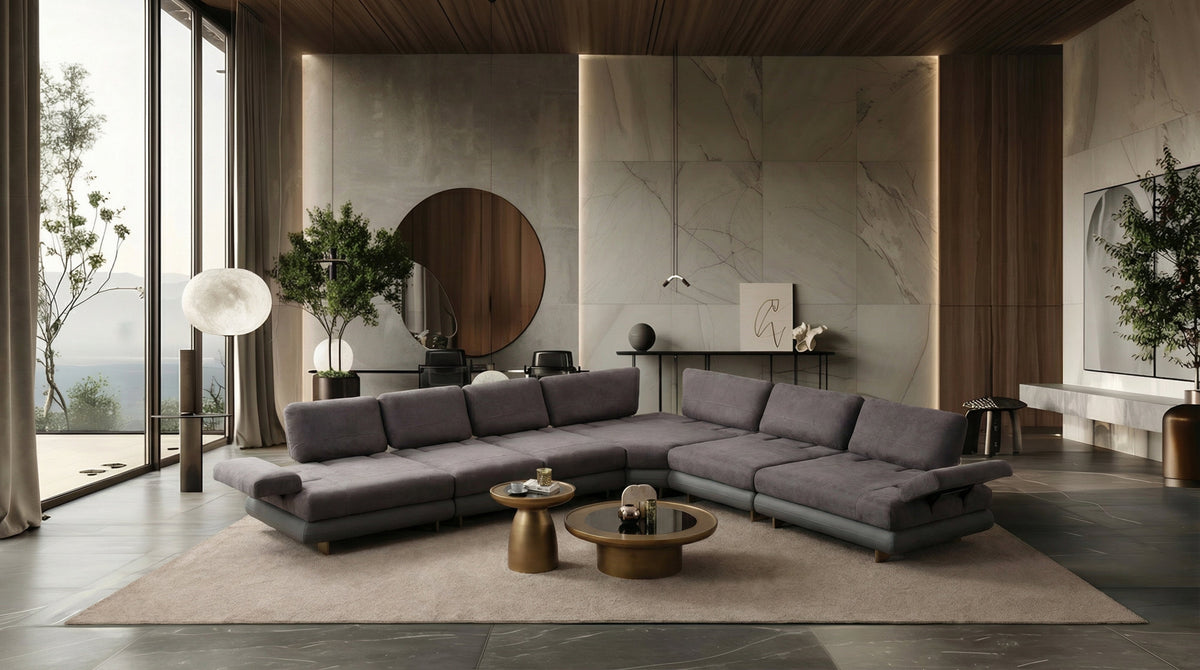 Lunza Corner Sofa (SG) by Netline Interiors