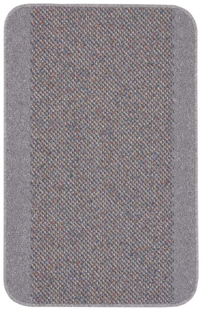 Washable Bordered Silver Grey Rug – 110G shown in an illustrative room