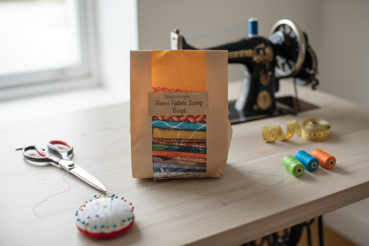 Fabric Scrap Bags – 450g Retro Cotton Drill Offcuts