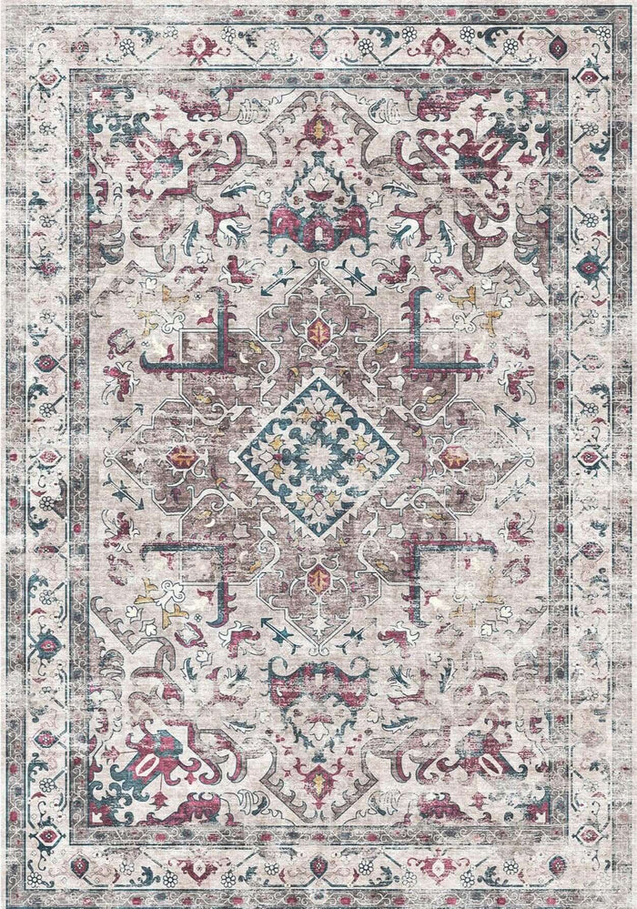 Bahala Vintage Washable Rug shown in an illustrative room