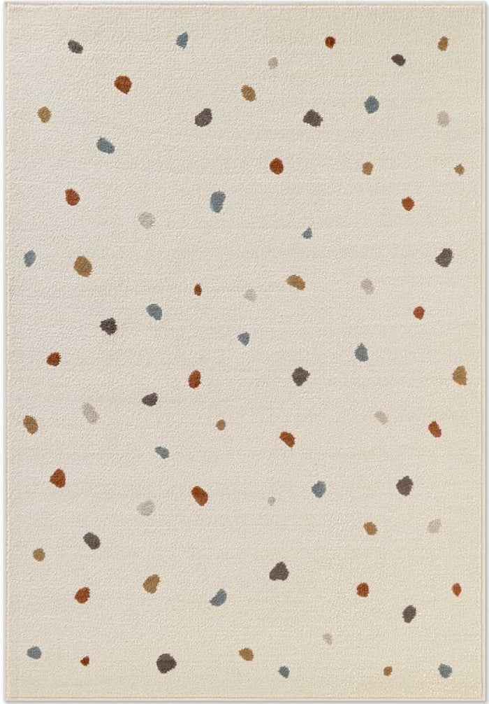 Adventures Kids Rug Funny Dots shown in an illustrative room