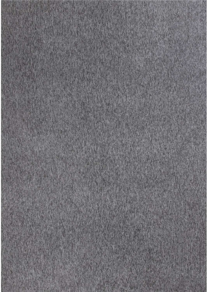 Flex Grey Low Pile Solid Rug shown in an illustrative room