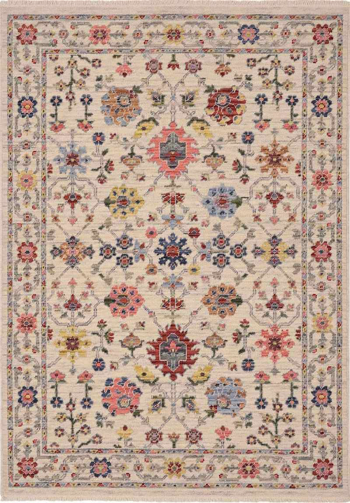Nomad Floral Persian-Style Rug shown in an illustrative room