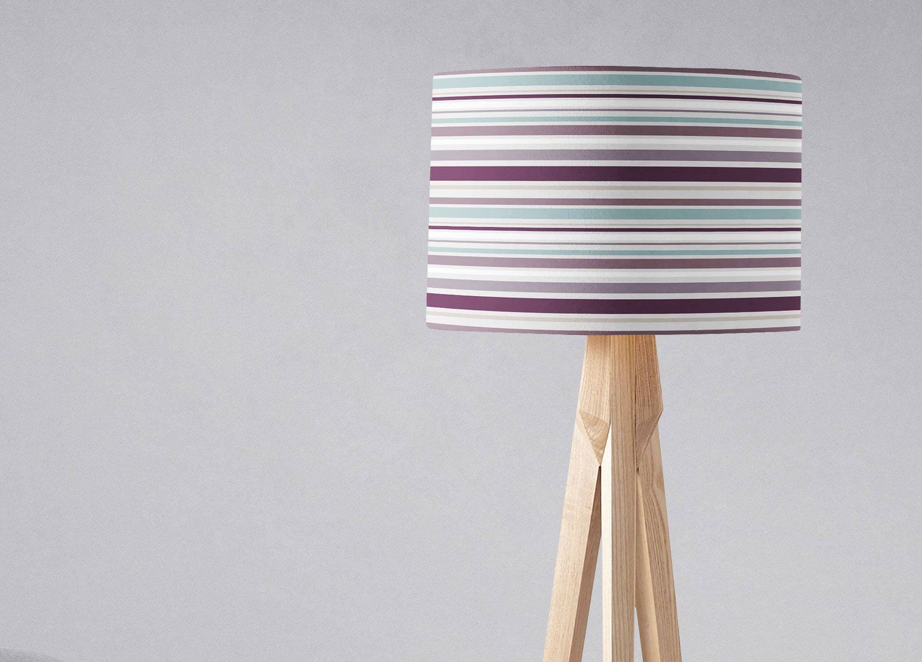 Purple Striped Lampshade – Ceiling & Table Compatible