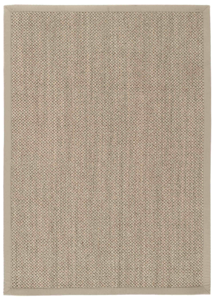 Bordered Light Beige Non-Slip Sisal Rug shown in an illustrative room