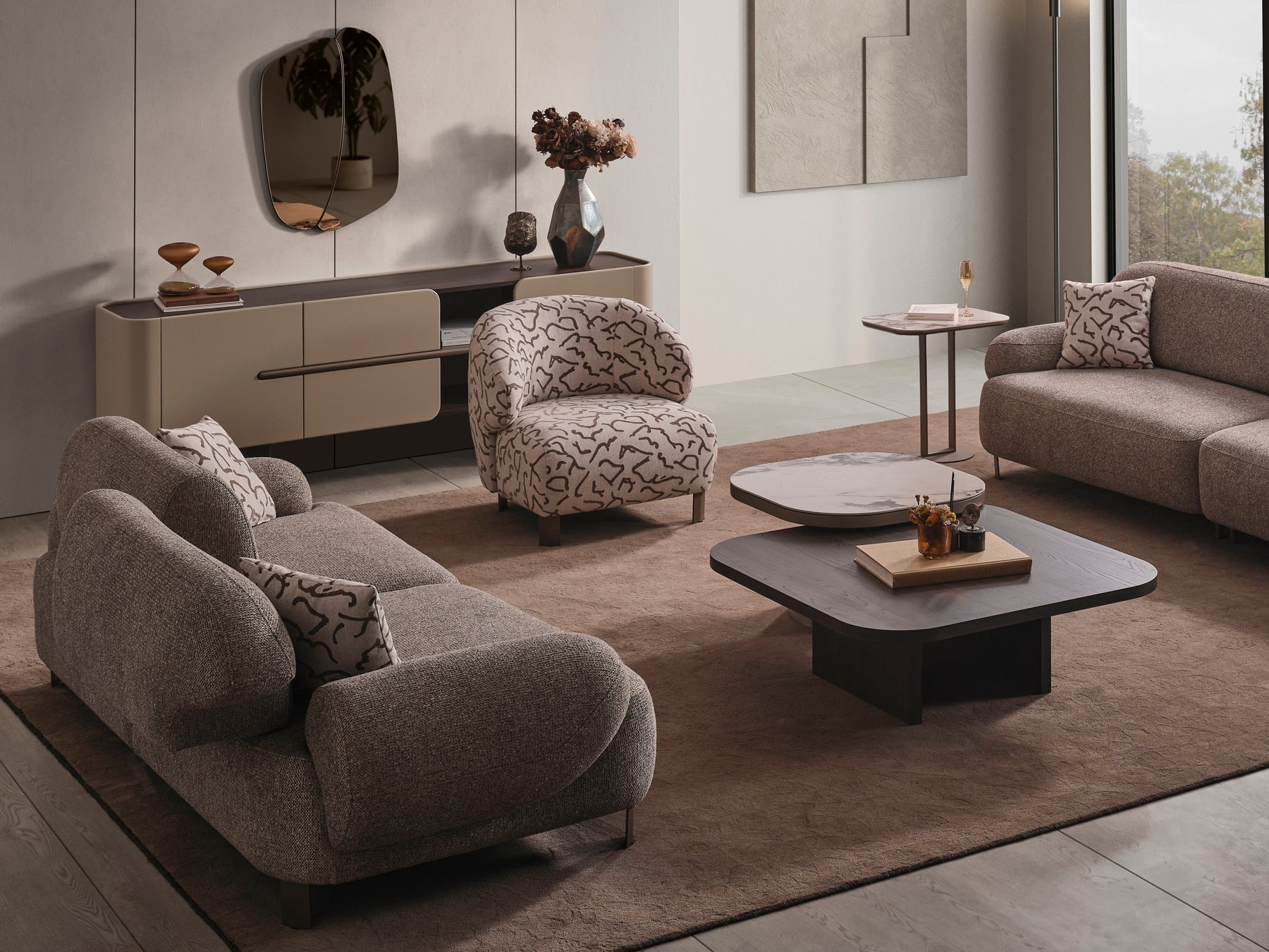 Lotus Sofa Set (O) by Netline Interiors
