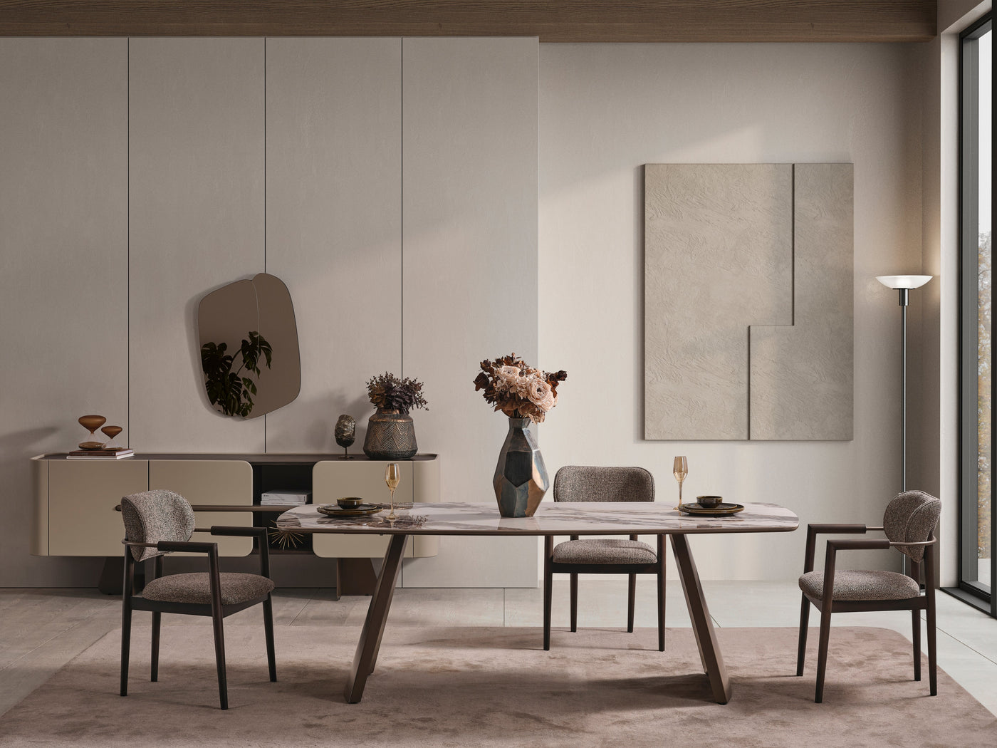 Lotus Dining Table (O) by Netline Interiors
