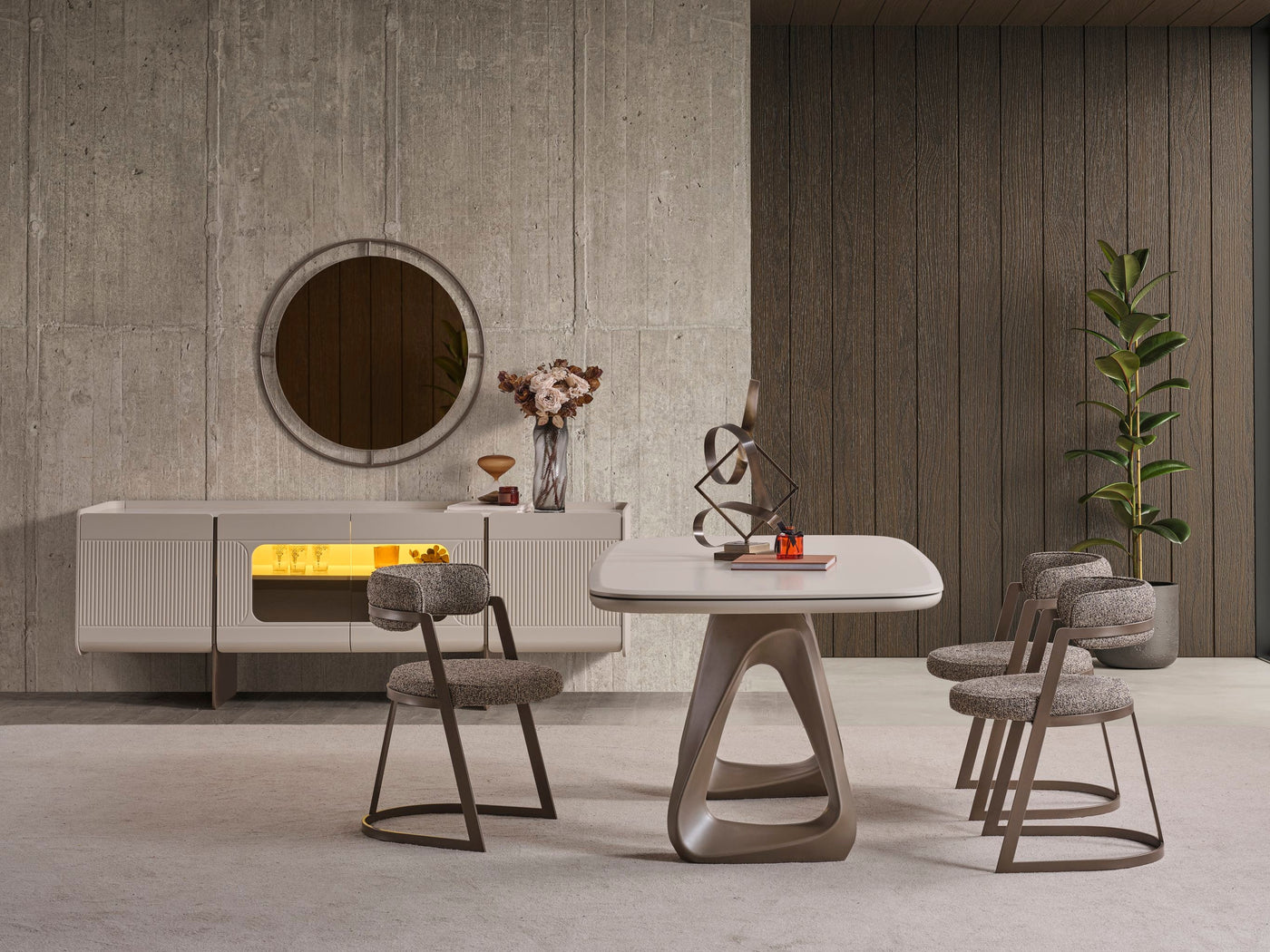 Luna Dining Table (O) by Netline Interiors