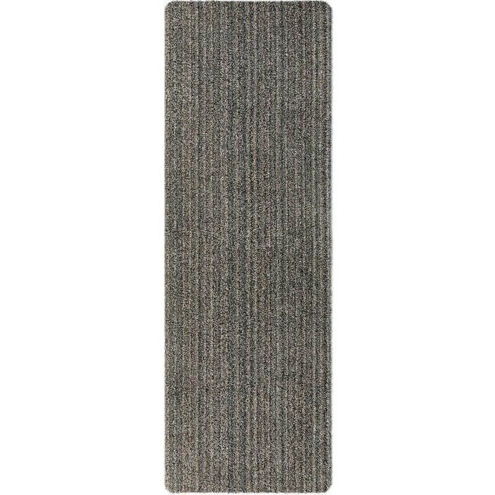 Washable Mat Stripe Design in Multicolour shown in an illustrative room