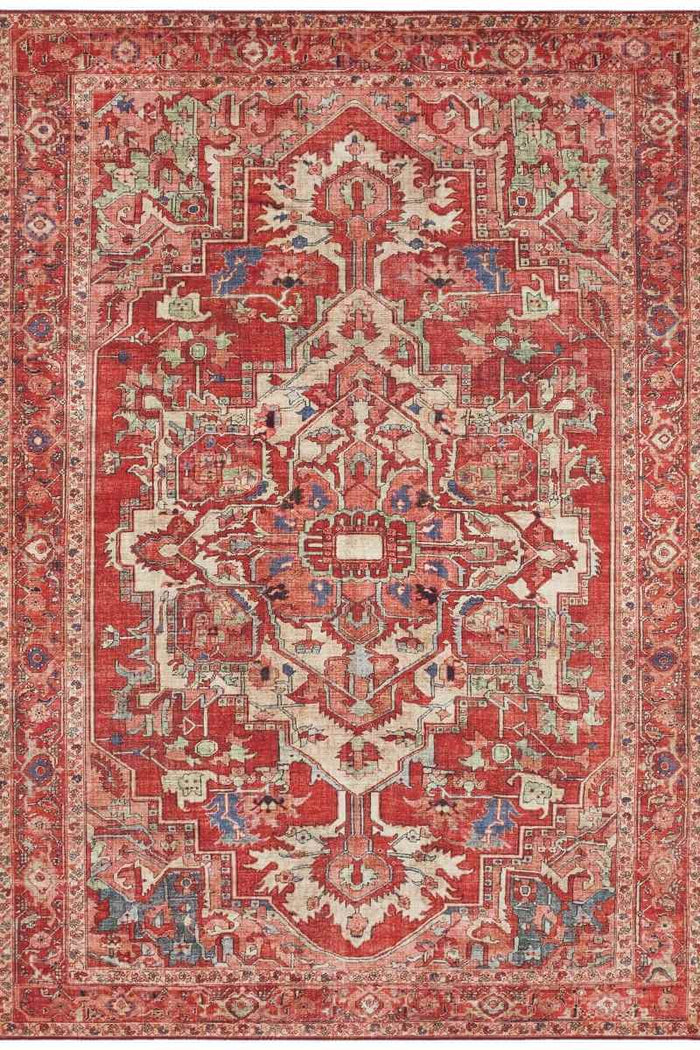 Oriental Leta Vintage Red Rug shown in an illustrative room
