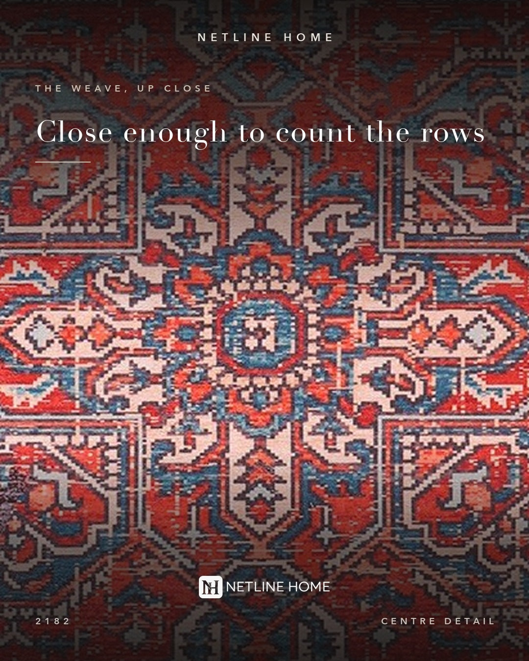 Century Patina Crimson Red Vintage Washable Rug — Weave detail (RW2182)