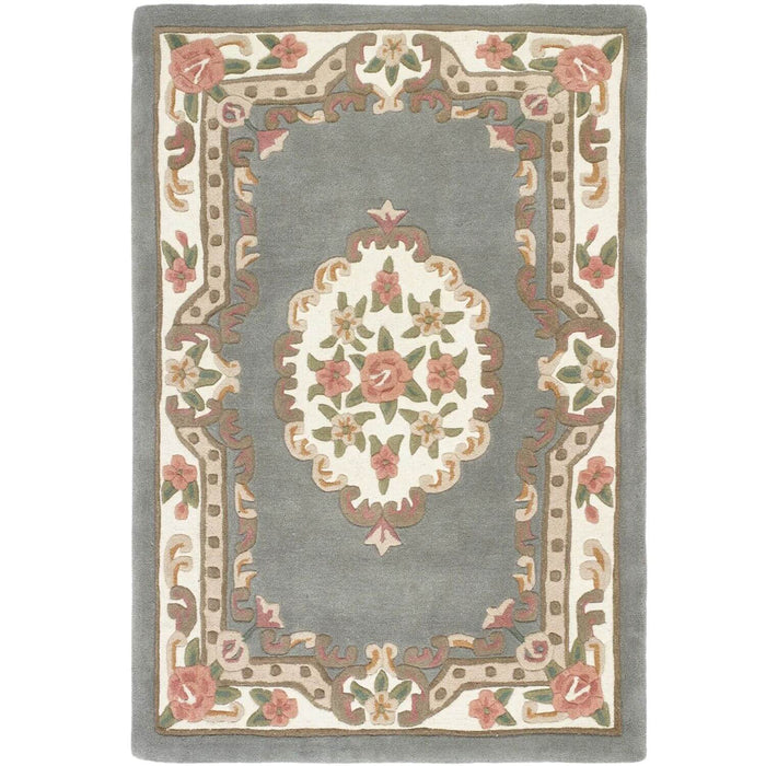Shensi Grey Medallion Rug shown in an illustrative room