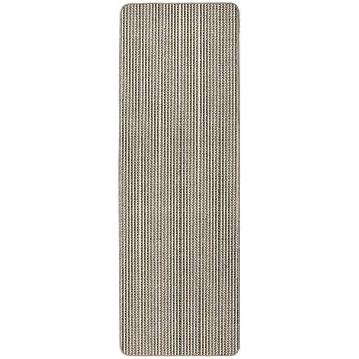 Twist Stripe Washable Mat and Runner Beige shown in an illustrative room
